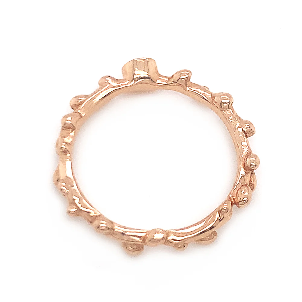 Rose Gold & Diamond Ring - "Bright Branch" - Image 3