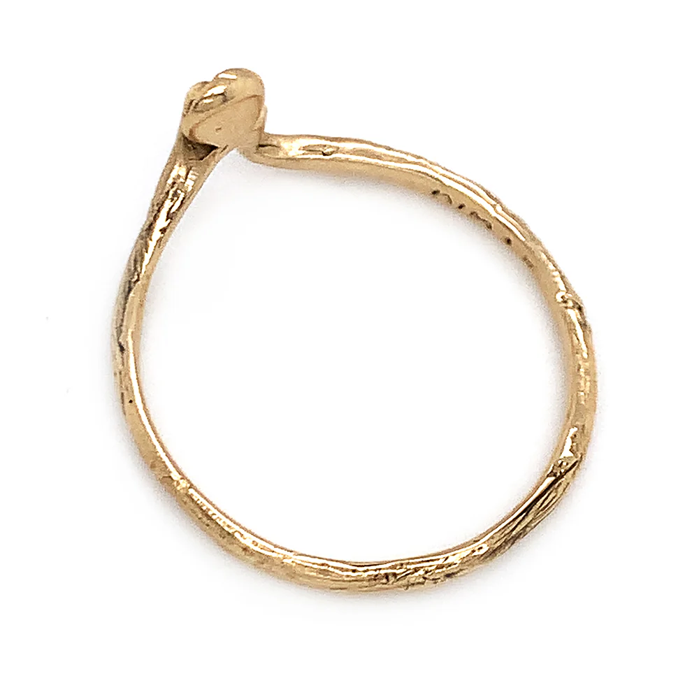 Yellow Gold Mushroom Ring - "Tiniest of Twins" - Image 3