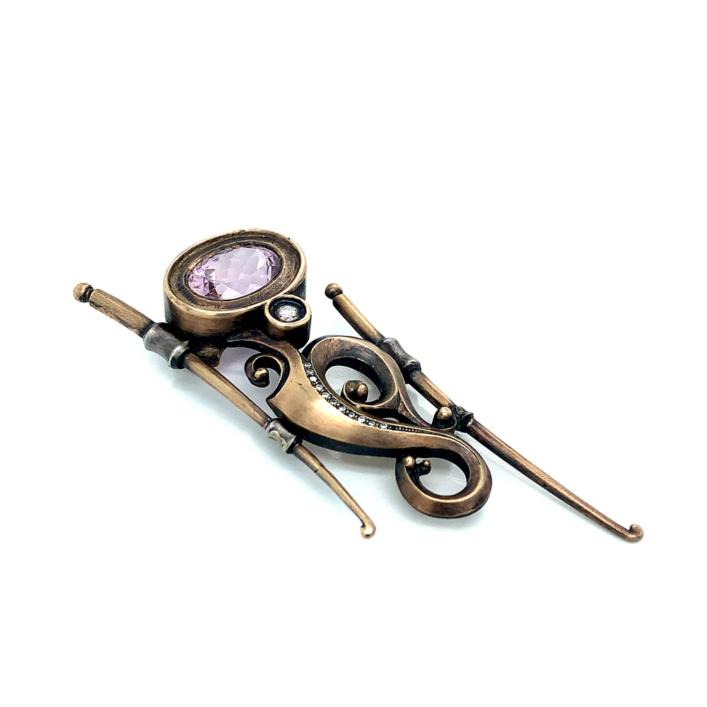 1888 Pearl, Kunzite, and Diamond Bolo Necklace - Image 3
