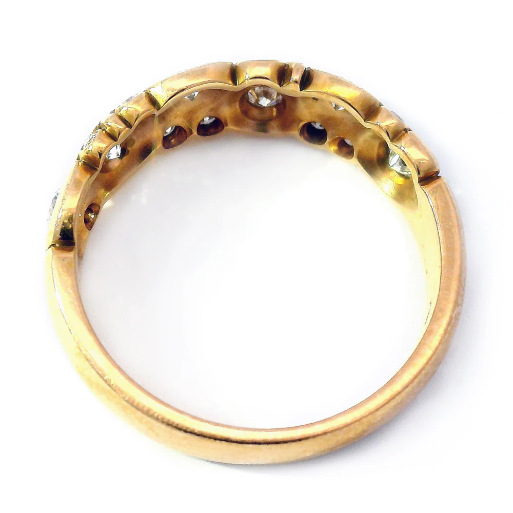 18K Rose Gold Diamond Dome Ring - "Candy" - Image 6