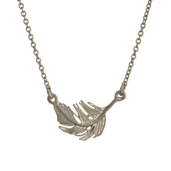 Sterling Silver Necklace - "Little Feather Inline" - Image 3