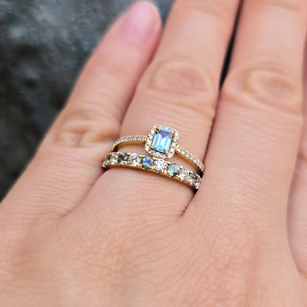 Alexandrite, Diamond & Gold Ring - "Nocturne Pulse" - Image 6