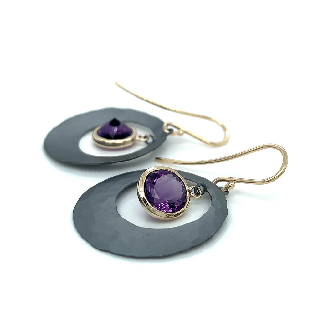 Amethyst "Lunar Glow" Earrings - Image 2