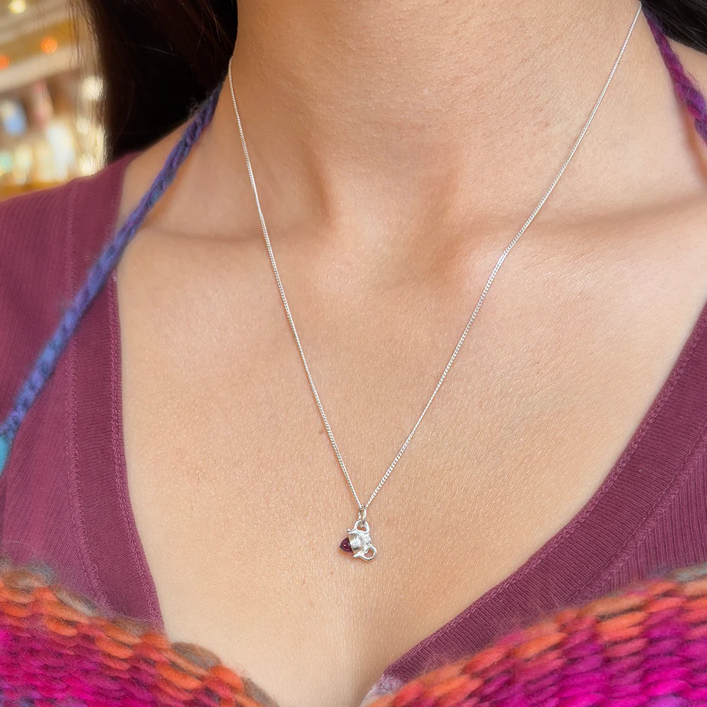 Amethyst & Silver Pendant - "Amethyst Amphora" - Image 3