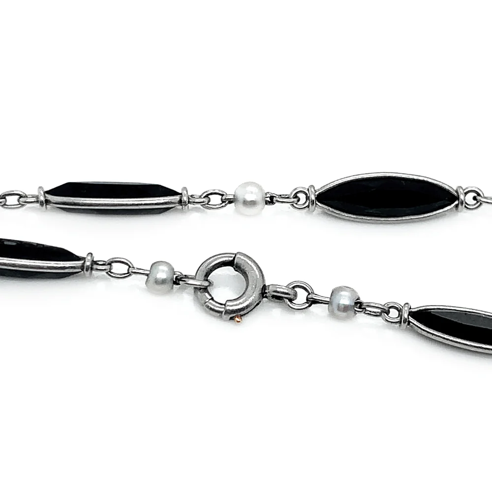 Antique Diamond, Onyx, and Platinum Lorgnette - Image 4
