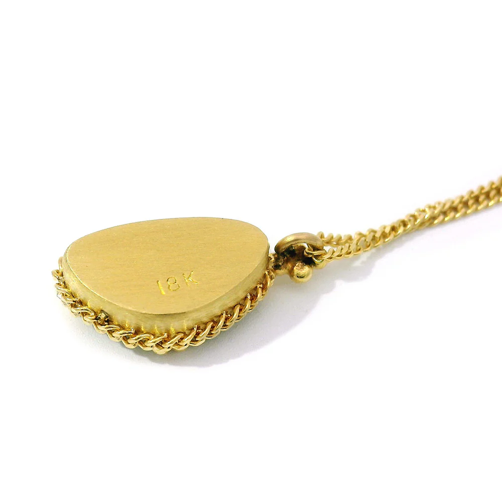 Australian Opal Doublet & Yellow Gold Necklace - "Kailani" - Image 5