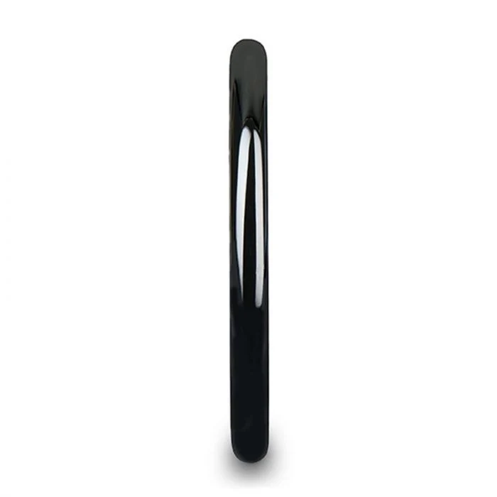 Domed Black Ceramic Band- "Laureen" - Image 2