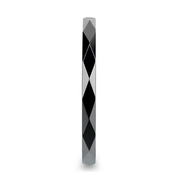 Black Ceramic Ring - "Davina" - Image 3