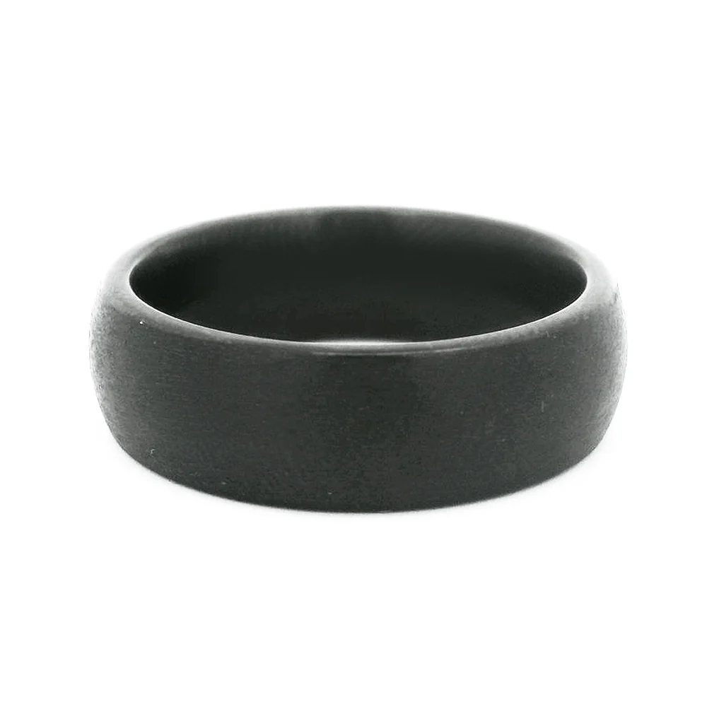 Black Zirconium Domed Band - "Back to Black" - Image 2