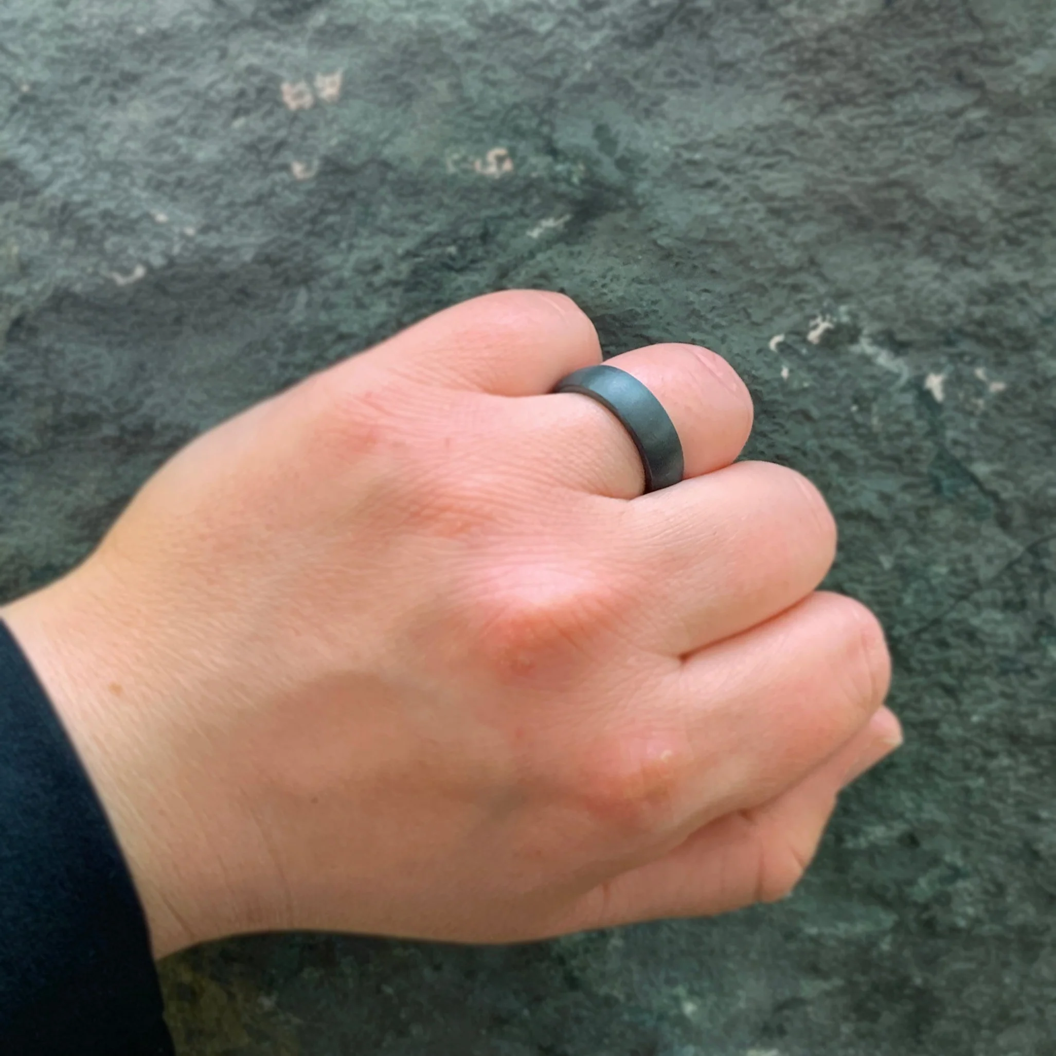 Black Zirconium Domed Band - "Back to Black" - Image 3