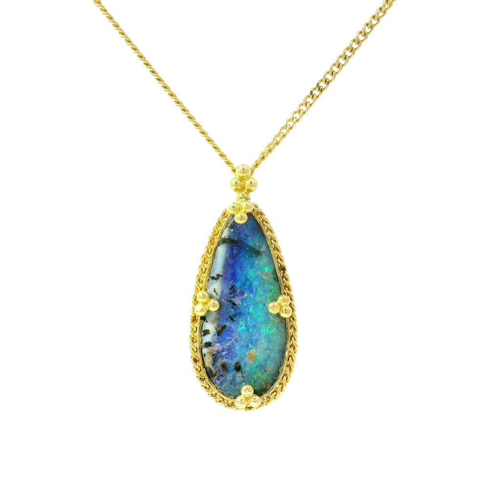 Australian Boulder Opal Necklace - "Kanani" - Image 3
