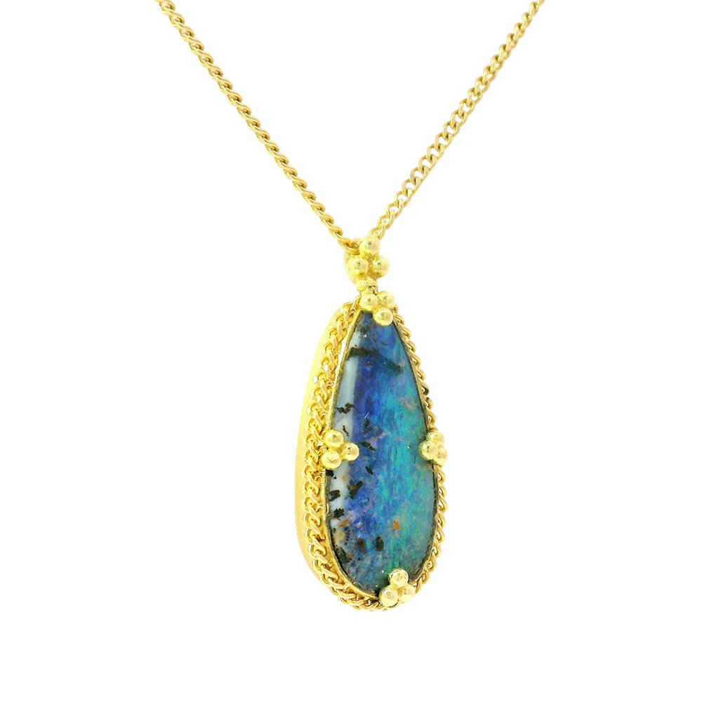 Australian Boulder Opal Necklace - "Kanani" - Image 4