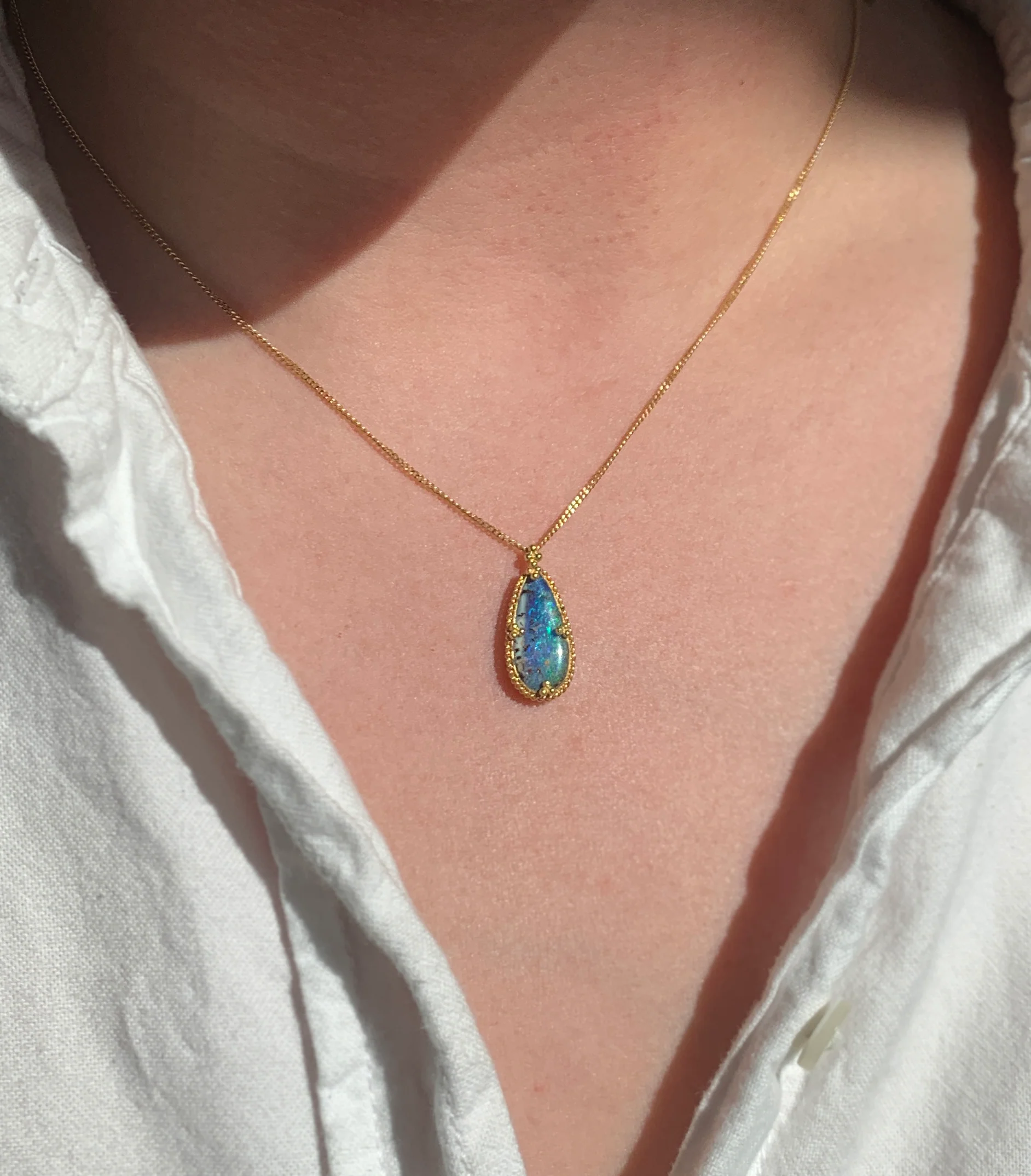 Australian Boulder Opal Necklace - "Kanani" - Image 6