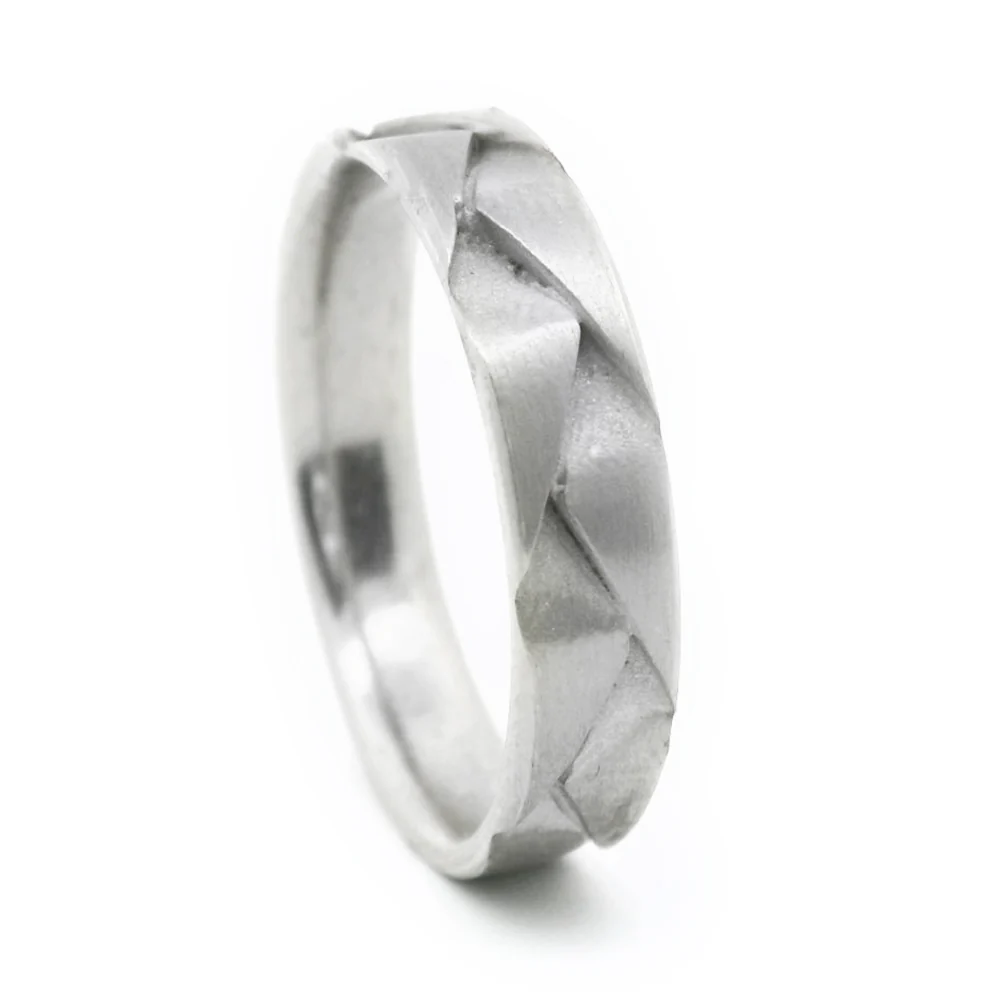 Braided Sterling Silver Men's Band - "Entwined" - Image 2