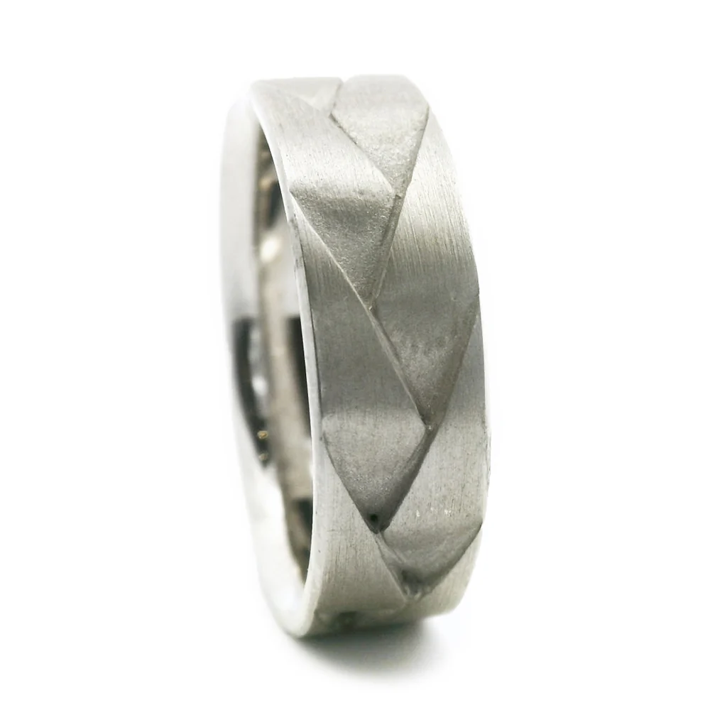 Braided Sterling Silver Men's Band - "Interwoven" - Image 2