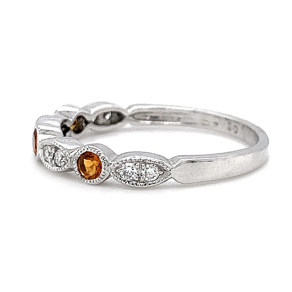 Citrine & Diamond Stackable Band - Image 3
