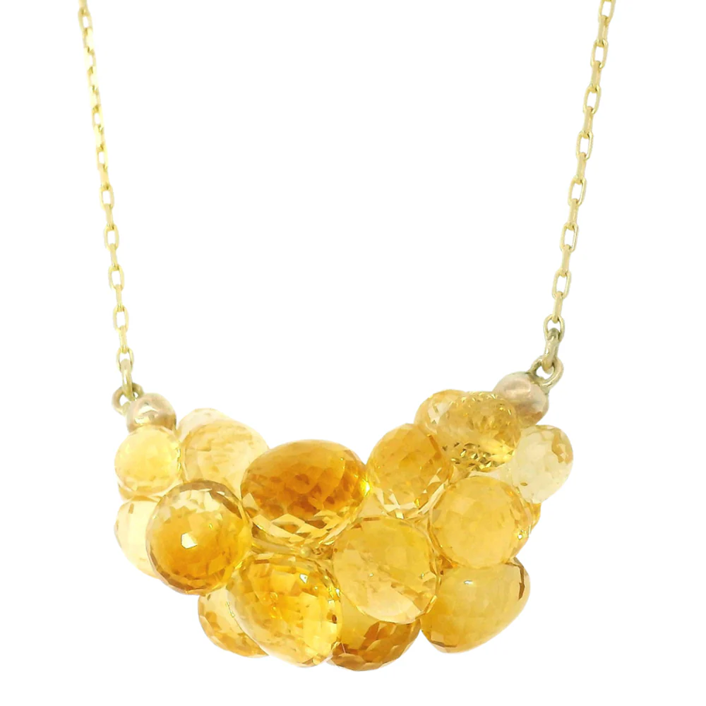 Citrine Briolette Cluster Necklace - "Extra Large Cloud" - Image 4
