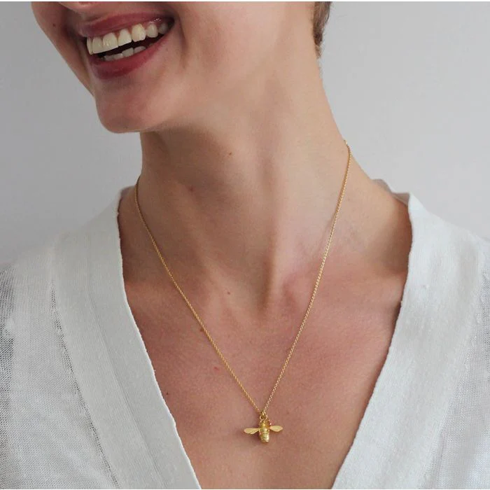 Citrine Briolette & Sterling Silver Necklace - "Honey Bee" - Image 3