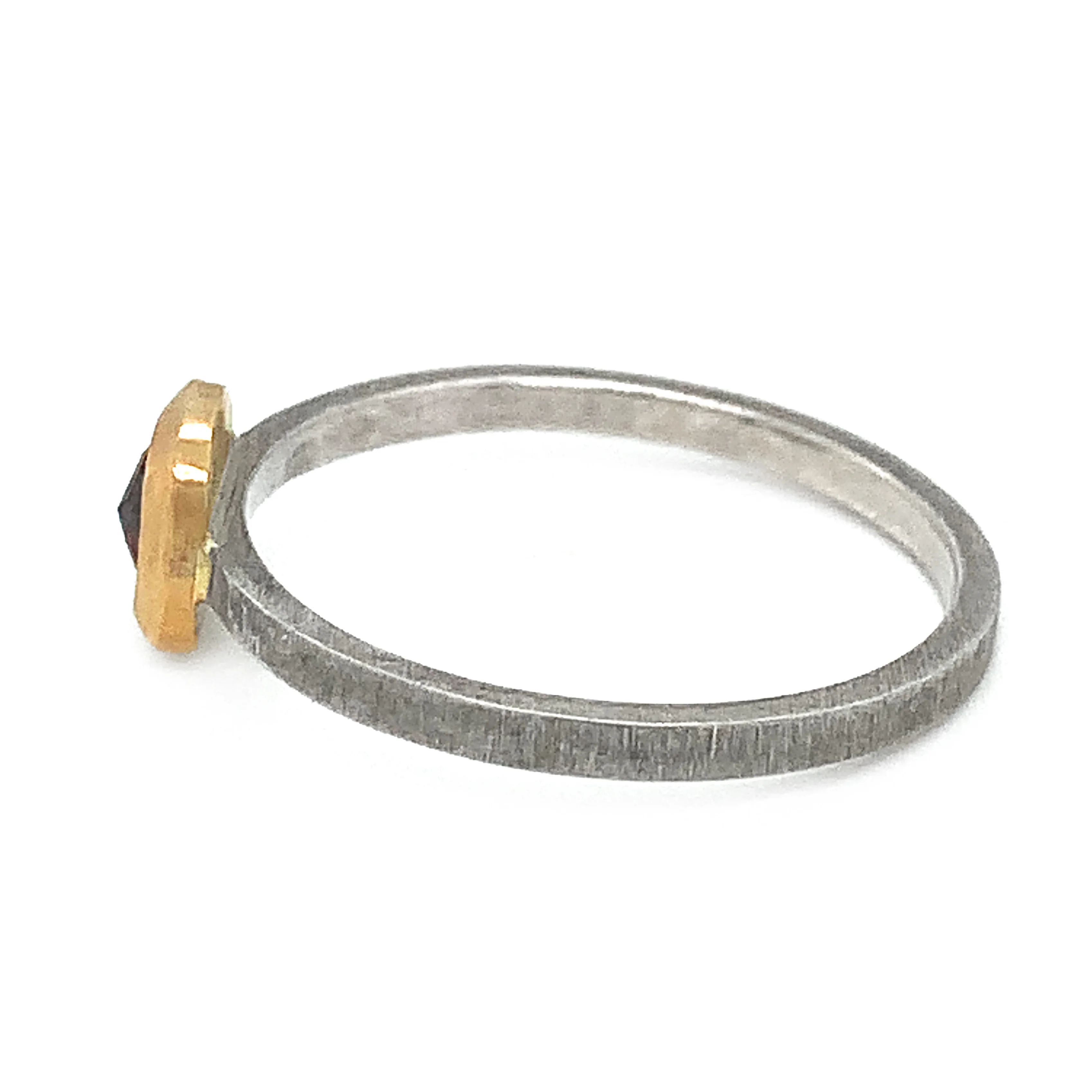Cognac Diamond Rustic Ring - "Bronwyn" - Image 3