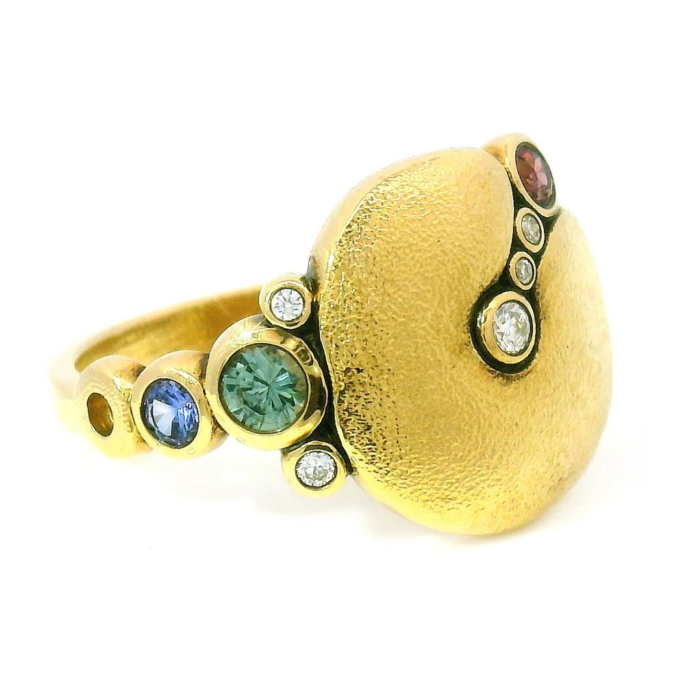 Montana Sapphire & Diamond Ring - "Apple" - Image 5