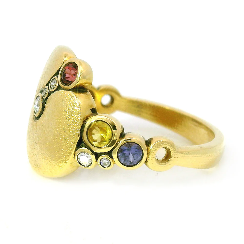 Montana Sapphire & Diamond Ring - "Apple" - Image 6