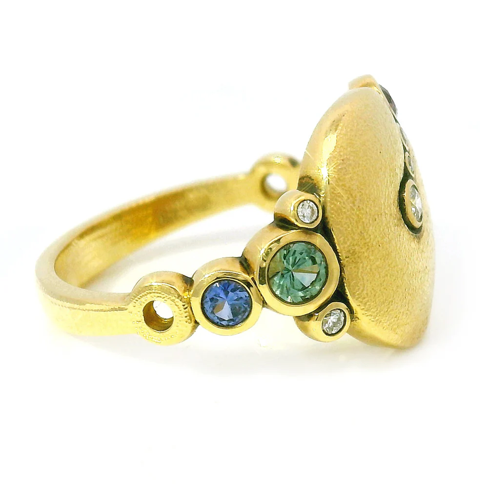 Montana Sapphire & Diamond Ring - "Apple" - Image 7