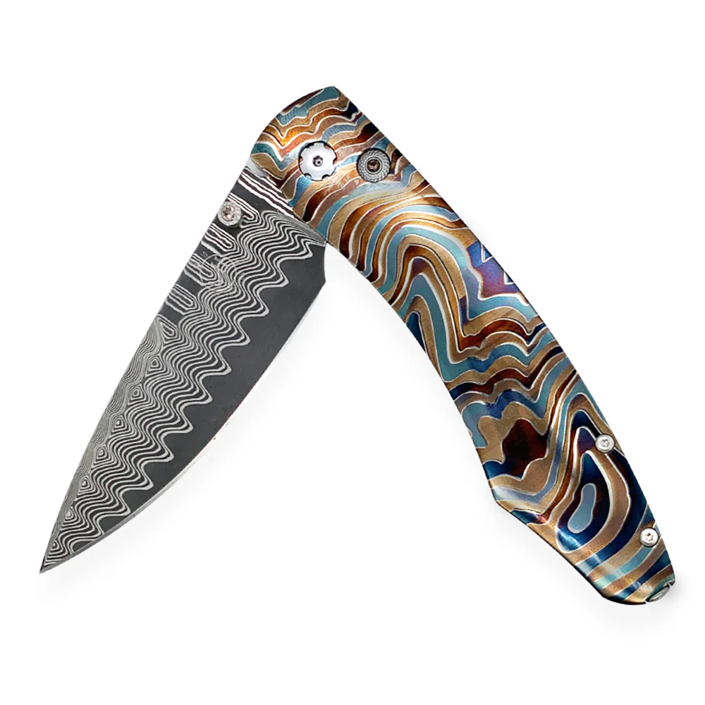 Damascus Steel Spearpoint Knife - "B12 Topo" - Image 2