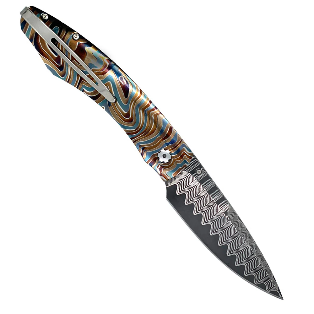 Damascus Steel Spearpoint Knife - "B12 Topo" - Image 3