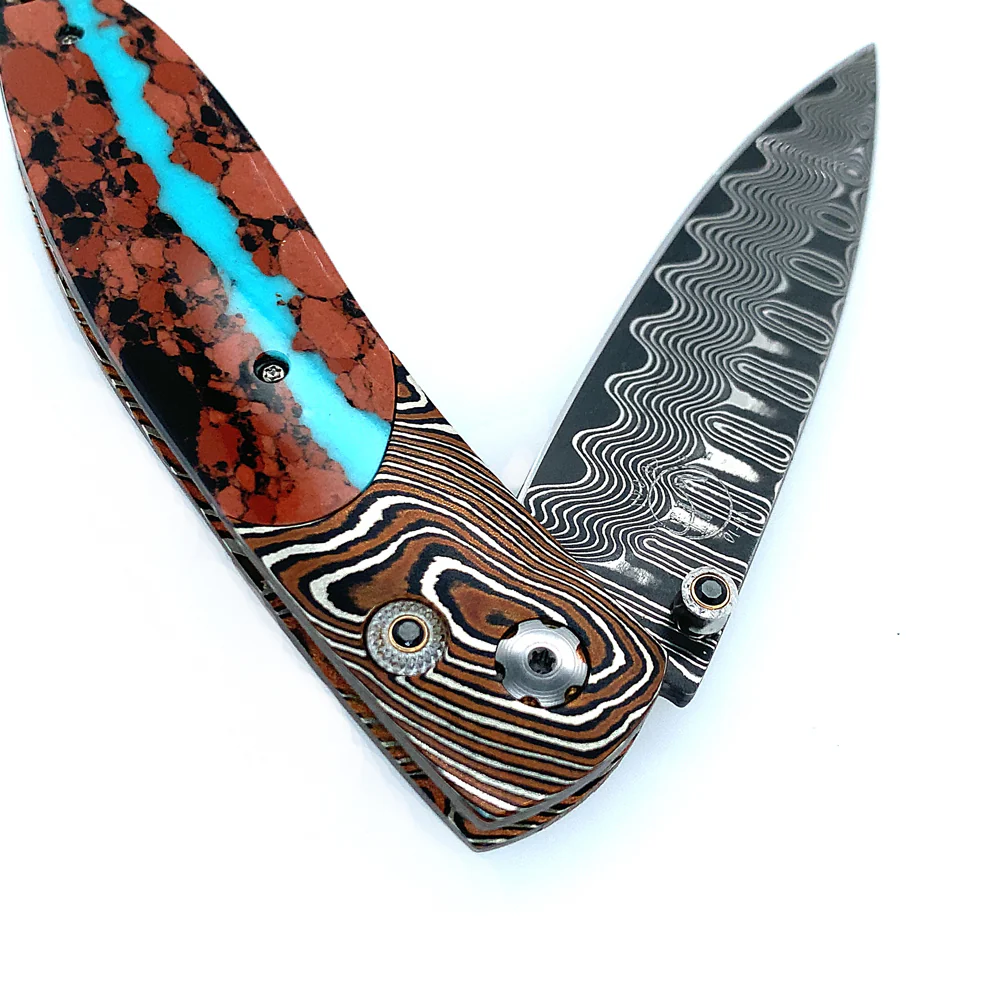 Damascus Steel Monarch Limited Edition Knife - "B05 Magma" - Image 3
