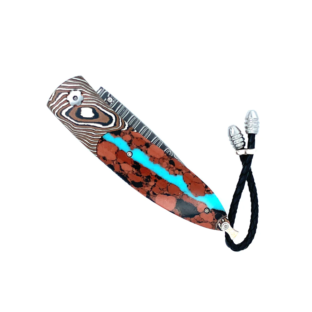 Damascus Steel Monarch Limited Edition Knife - "B05 Magma" - Image 4