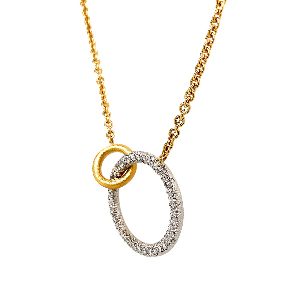 Diamond & Gold Necklace - "Unity" - Image 3