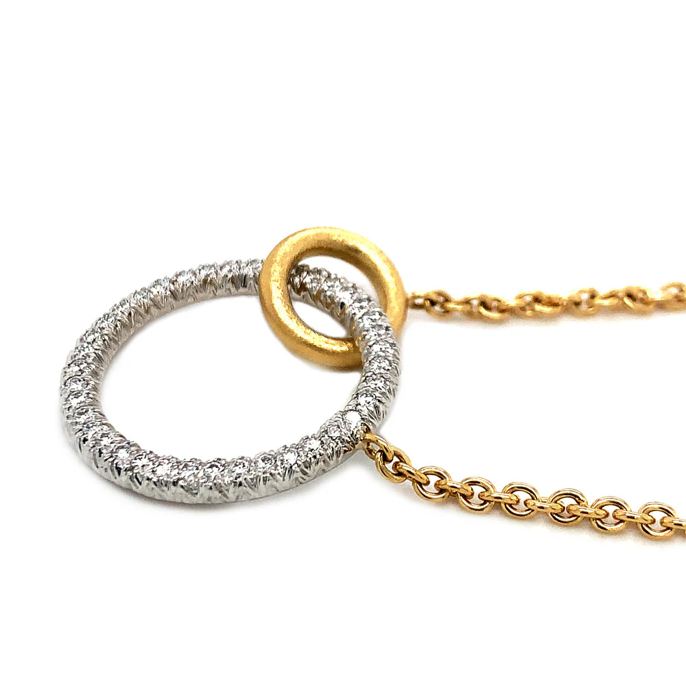 Diamond & Gold Necklace - "Unity" - Image 4