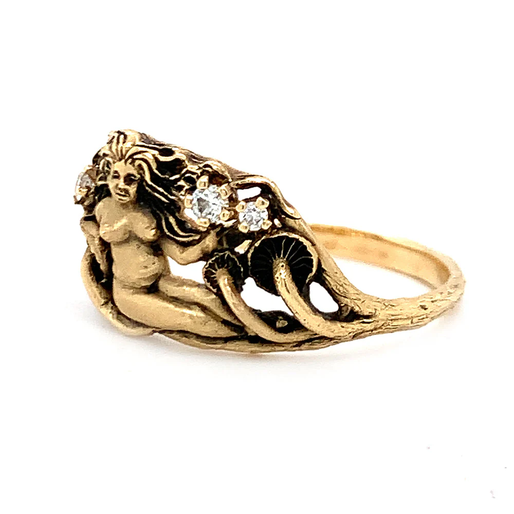 Diamond & Yellow Gold Ring - "Lightkeeper" - Image 3