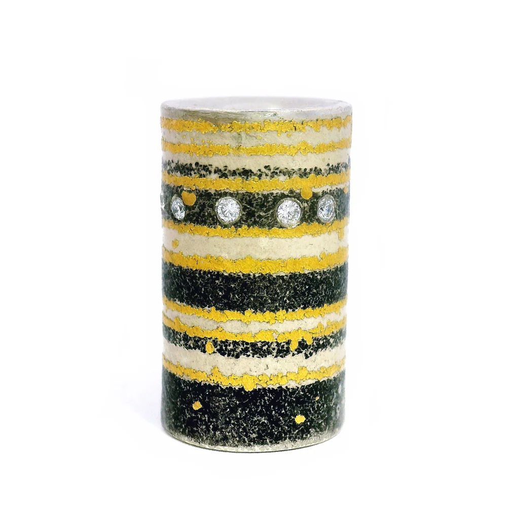 Diamond, Silver, Palladium & Gold Vario Pendant - "Strata" - Image 4