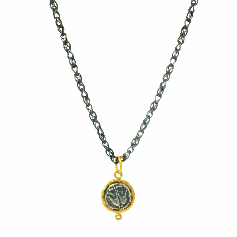 Diamond, Silver & Yellow Gold Pendant - "Helios: God of the Sun" - Image 5