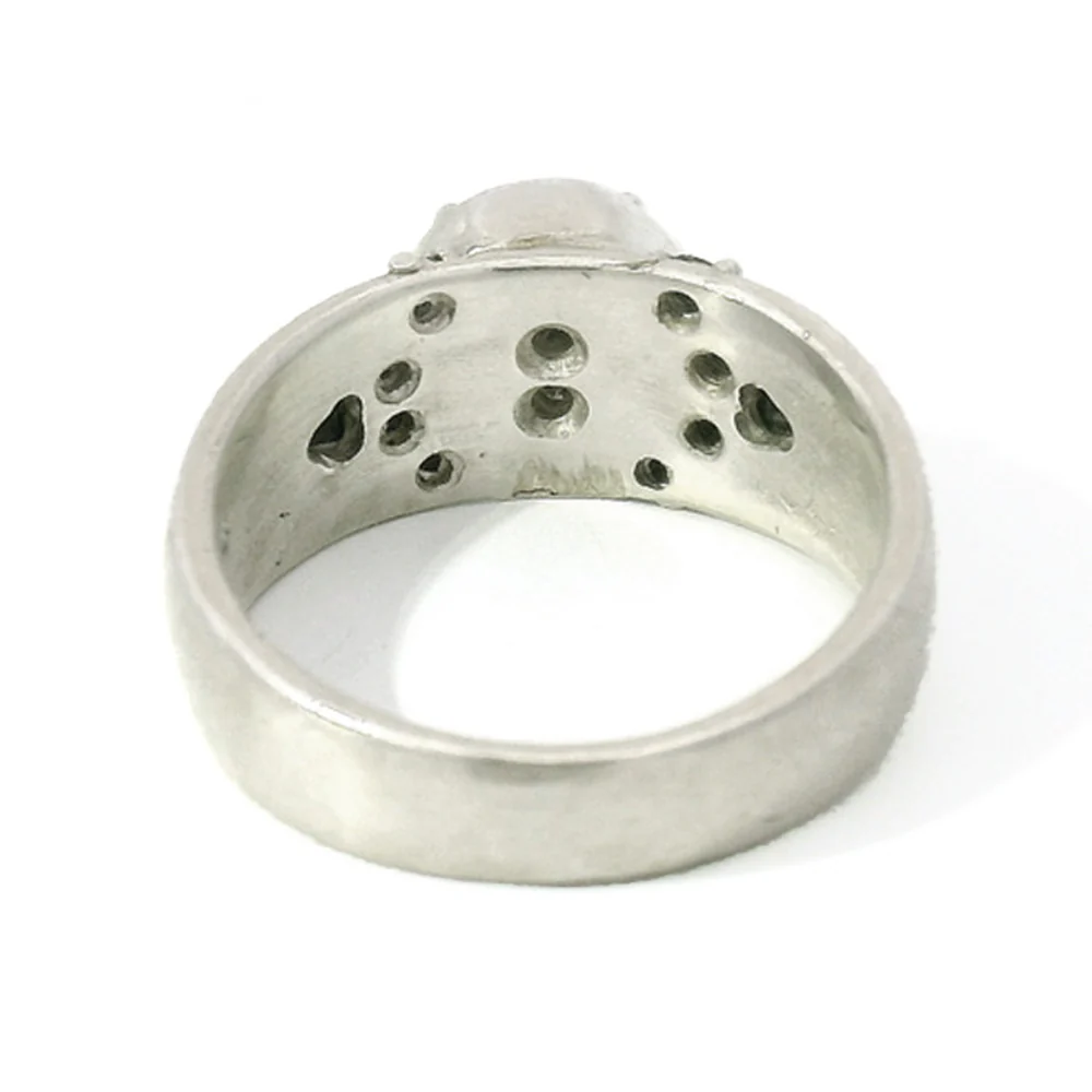 Diamond & Sterling Silver Skull Ring - "Encasement" - Image 4