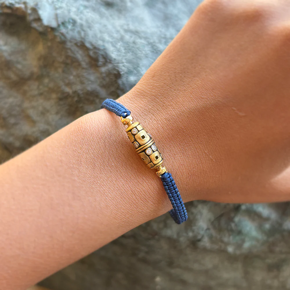 Diamond Vario Clasp & Macrame Bracelet - "Little Windows" - Image 7