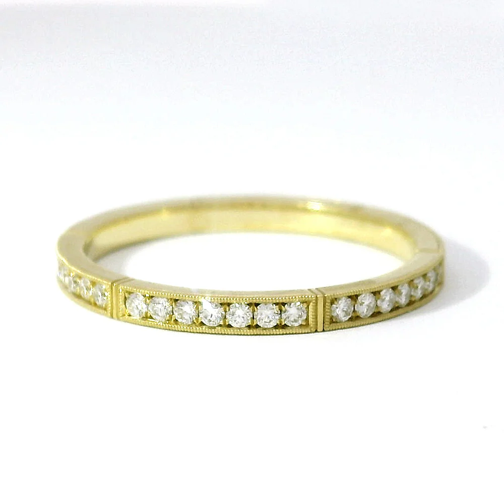 Diamond Wedding Band - "Round Isabella" - Image 3