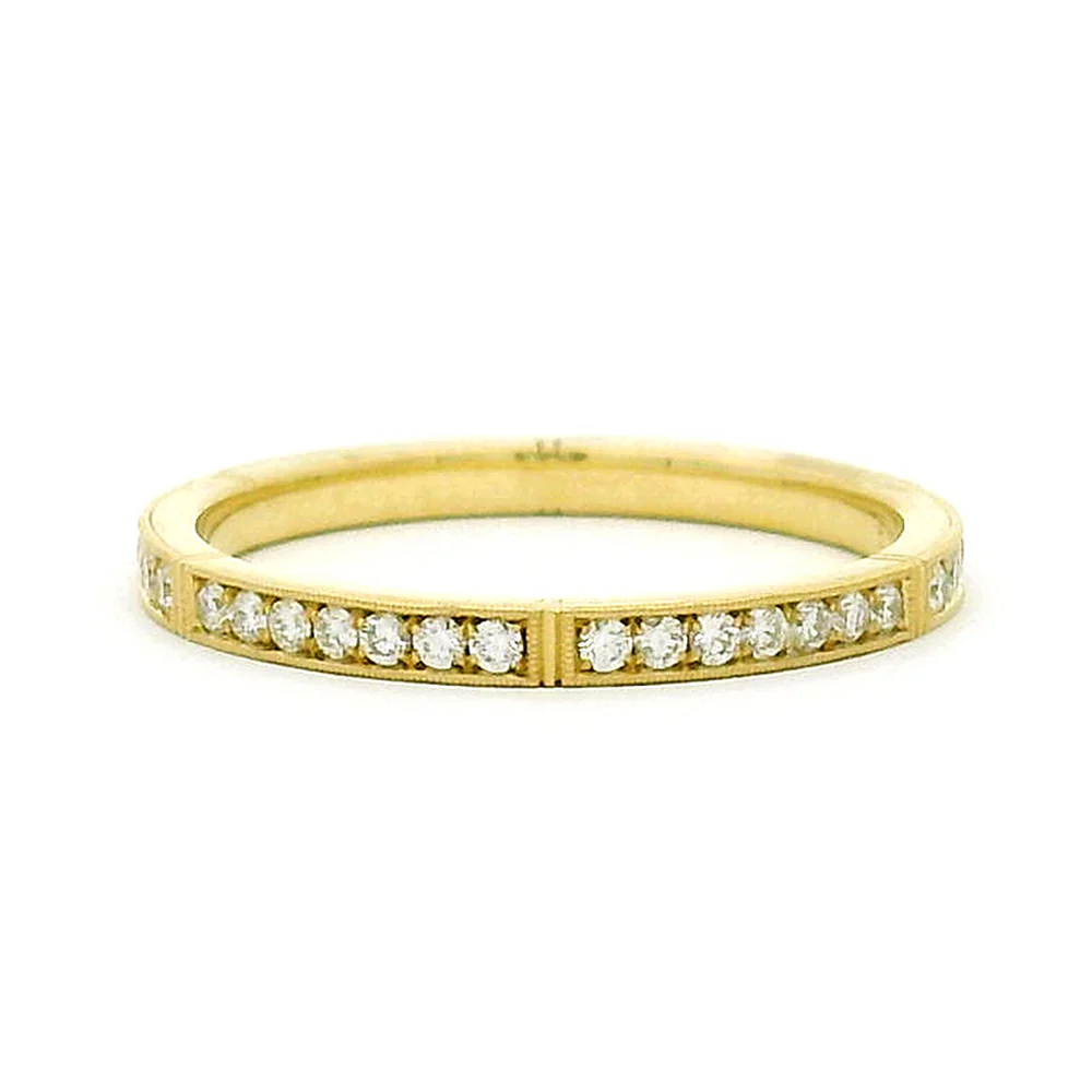 Diamond Wedding Band - "Round Isabella" - Image 4