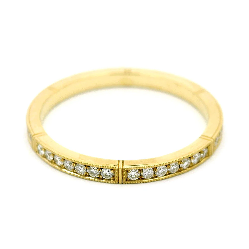 Diamond Wedding Band - "Round Isabella" - Image 5