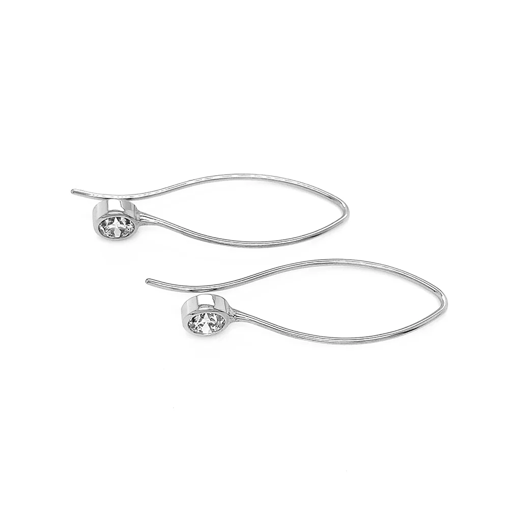 Diamond & White Gold Earrings - "Baby Comets" - Image 2