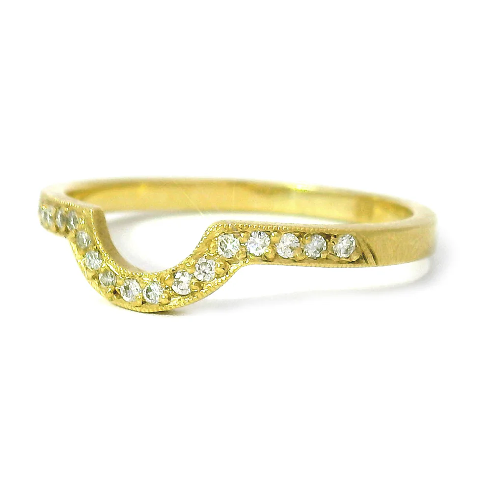 Diamond & Yellow Gold Ring - "Over the Ridge" - Image 3