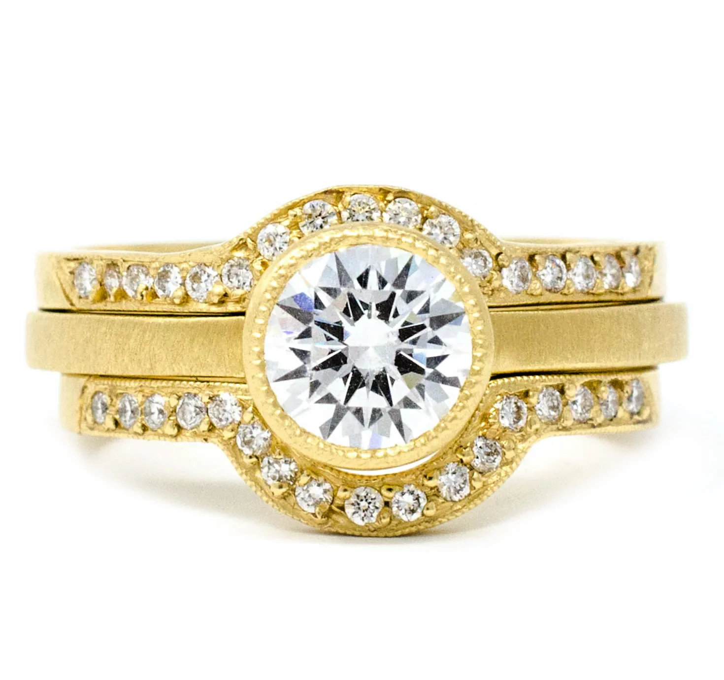 Diamond & Yellow Gold Ring - "Over the Ridge" - Image 6