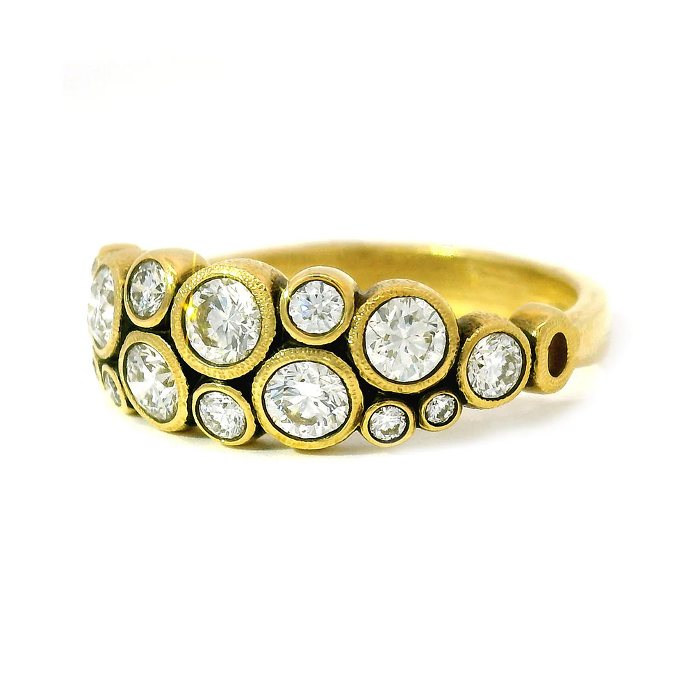 Diamond & Yellow Gold Ring - "The Orchard" - Image 3