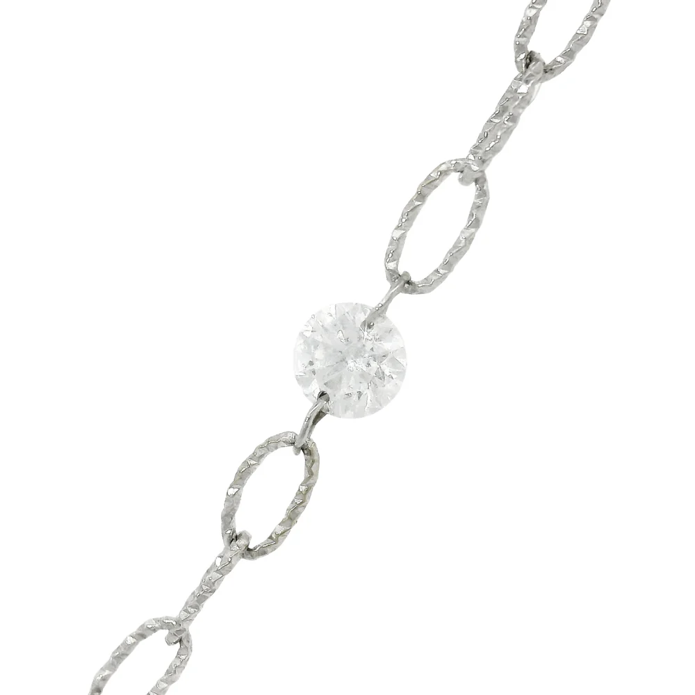 Diamond & Platinum Link Necklace - "Medina Orbit 5" - Image 3