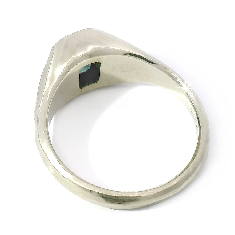 Emerald-Cut Montana Sapphire Signet Ring -"Roam Free" - Image 6