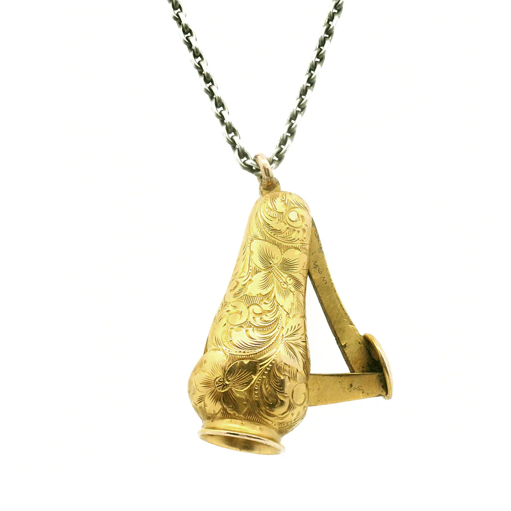 Victorian Era Gold Cigar Cutter Necklace - "Old Soul" - Image 2