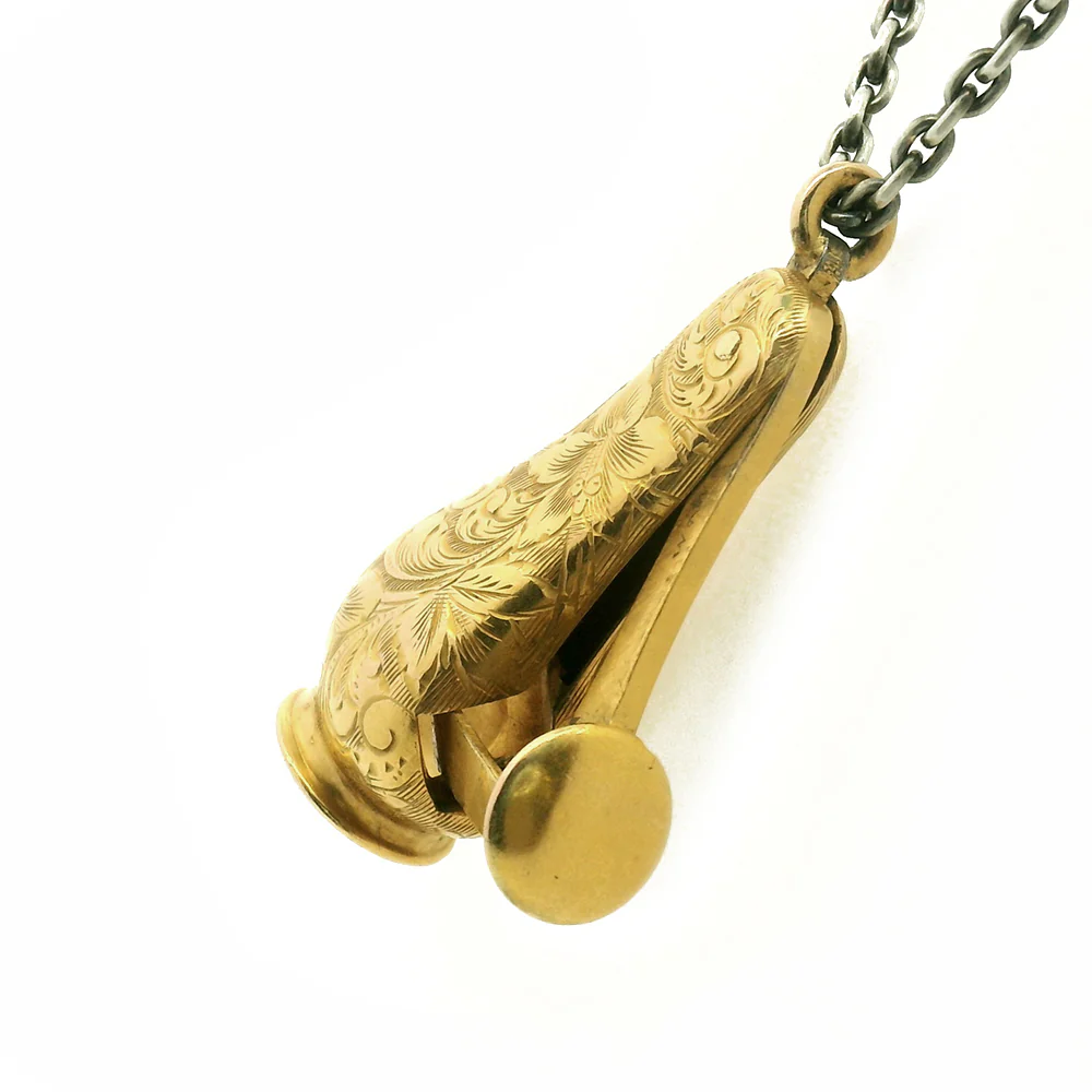 Victorian Era Gold Cigar Cutter Necklace - "Old Soul" - Image 5