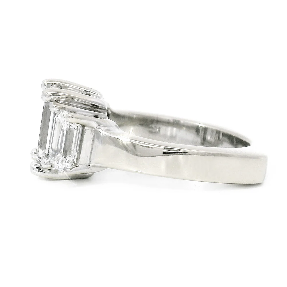 Estate Lab Grown Diamond & White Gold Ring - "Auda" - Image 3