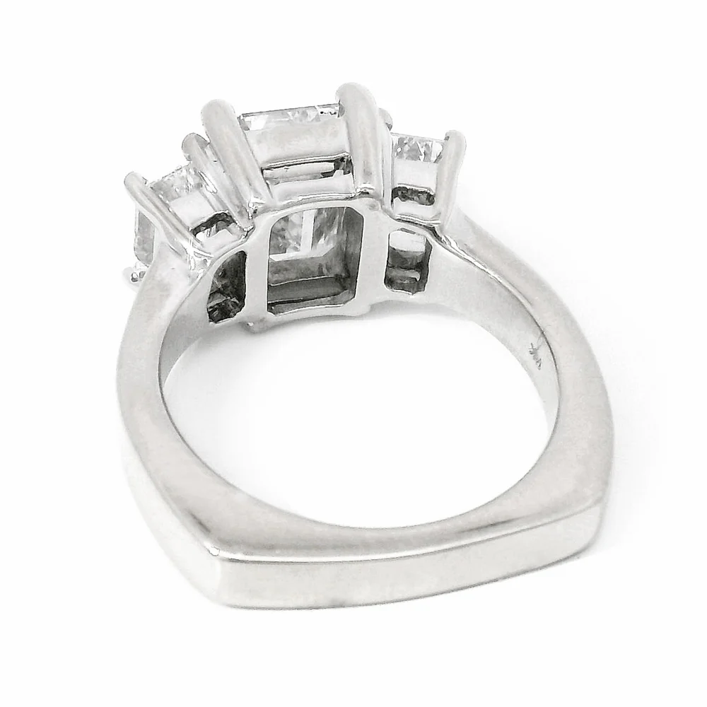 Estate Lab Grown Diamond & White Gold Ring - "Auda" - Image 4